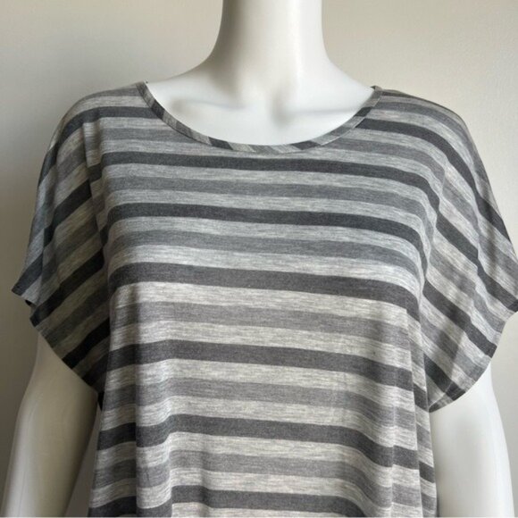 Eileen Fisher 100% Micromodal Stiped Tee - S - Picture 4 of 7